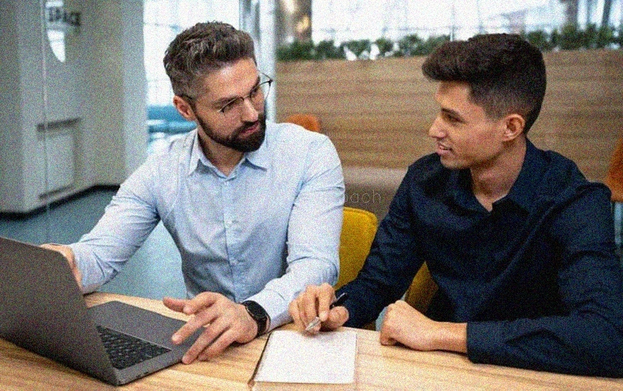 Business coaching mentoring session